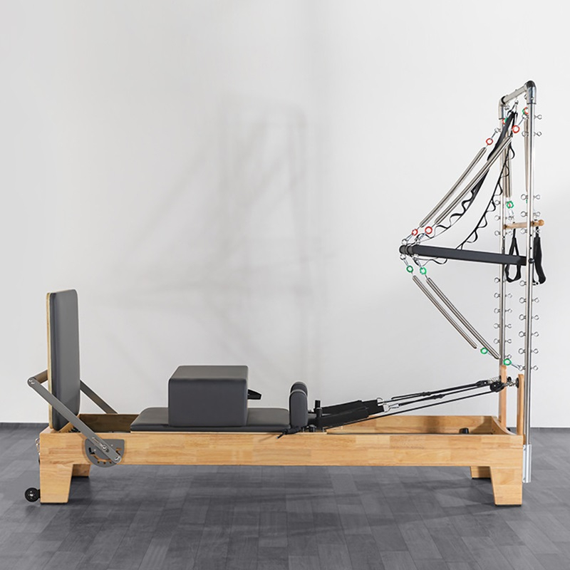 Oak Pilates Reformer with Half Tower