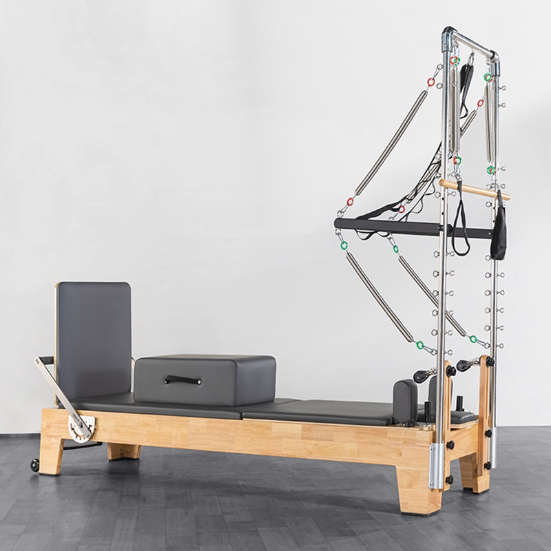 Oak Pilates Reformer with Half Tower